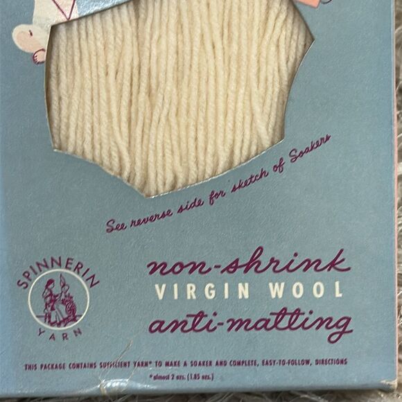 Vintage Spinnerin Soaker Knit Or Crochet Kit To Create A Wool Diaper Cover - Picture 4 of 17